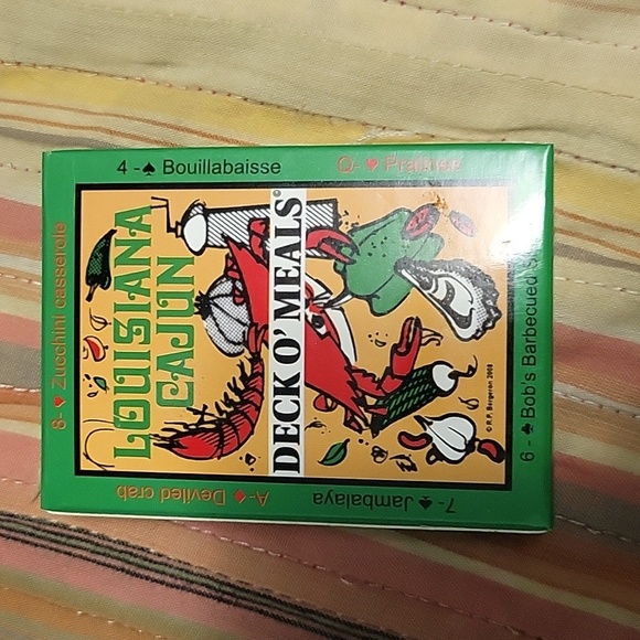 Source Unknown Louisiana Cajun Deck O' Meals Card Game - Green and Red - Picture 1 of 4